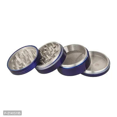 Metier Metal Herb Storage Grinder Crusher with Honey Dust Filter (42 mm, Blue) - 4 Parts-thumb3