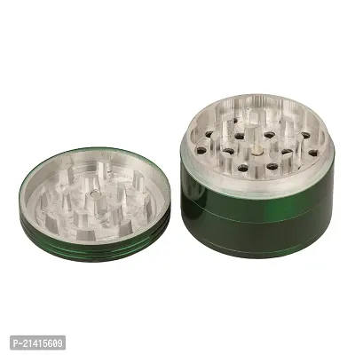 Metier 50 mm Metal Herb Storage Grinder/Crusher with Honey Dust Filter -4 Parts (Green)-thumb2