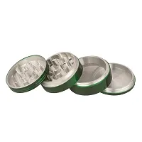 Metier 50 mm Metal Herb Storage Grinder/Crusher with Honey Dust Filter -4 Parts (Green)-thumb2