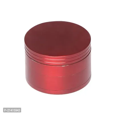 Metier 42 mm Metal Herb Storage Grinder/Crusher with Honey Dust Filter -4 Parts (Red)