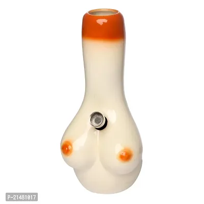 Metier 7 Inch Tall Half Woman Ceramic Bong, Smoking Water pipe, Hookah (Half Woman)