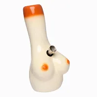 Metier 7 Inch Tall Half Woman Ceramic Bong, Smoking Water pipe, Hookah (Half Woman)-thumb1