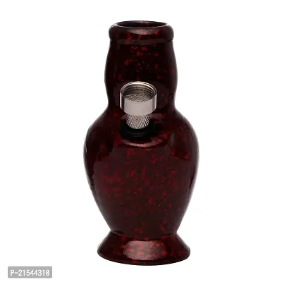 Metier 4 Inch Tall Ceramic Water Bong. (Red)