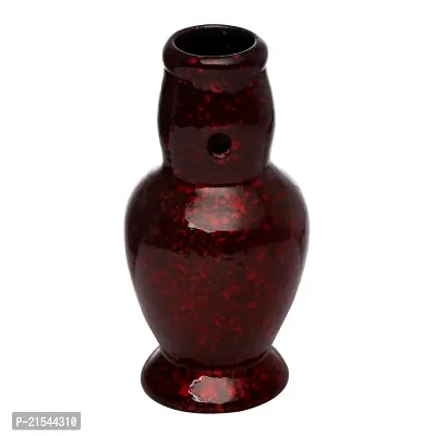 Metier 4 Inch Tall Ceramic Water Bong. (Red)-thumb4