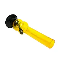 METIER 12 inch Double Bulb Acrylic Smoking Water Pipe Bong.(Transparent Yellow)-thumb3