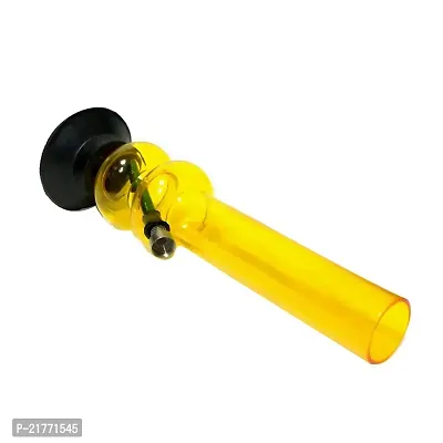 METIER 12 inch Double Bulb Acrylic Smoking Water Pipe Bong.(Transparent Yellow)-thumb4