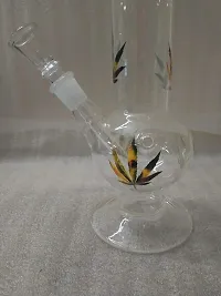 Metier Bongs 12 inch Glass Pipe Multi Colour Leaf Print Hookah Shooter Bong (30 cm, Clear).-thumb3