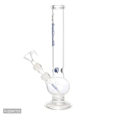 Metier 12-inch Glass Single Bulb Blue Boost Pro Print Water Bong (31 cm, Clear)