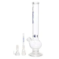 Metier 12-inch Glass Single Bulb Blue Boost Pro Print Water Bong (31 cm, Clear)-thumb1