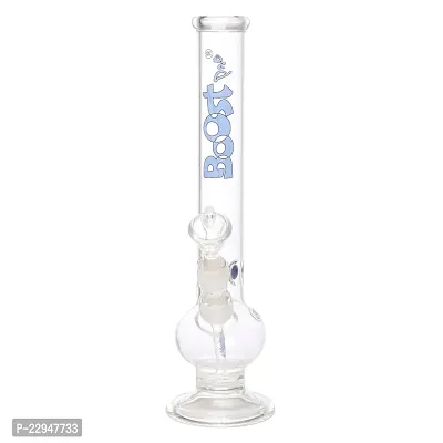 Metier 12-inch Glass Single Bulb Blue Boost Pro Print Water Bong (31 cm, Clear)-thumb3