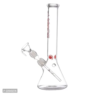 Metier 12 Inch Tall Clear Oval Bulb Glass Water Pipe Hookah Ice Bong with Boost Print (32 cm, Clear)