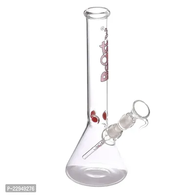 Metier 12 Inch Tall Clear Oval Bulb Glass Water Pipe Hookah Ice Bong with Boost Print (32 cm, Clear)-thumb5