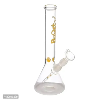 Metier Bongs Presents 12 Inch Tall Clear Oval Bulb Glass Water Pipe Hookah Ice Bong With Boost Print (32 cm, Yellow)-thumb4