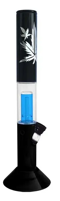 Metier 16-inch Tall Cylinder Percolator Acrylic Water Bong (40 cm, Black)-thumb1