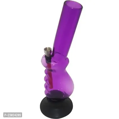 Metier 12 Inch Acrylic Gripper Water pipe Bong (30 cm, Transparent Purple)-thumb0