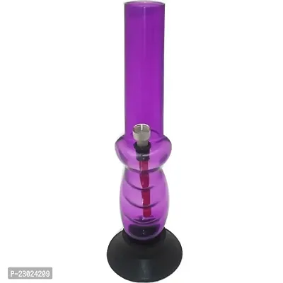 Metier 12 Inch Acrylic Gripper Water pipe Bong (30 cm, Transparent Purple)-thumb2