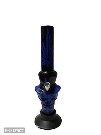 Metier 12 Inch Leaf Acrylic Smoking Bong (30 cm, Blue)