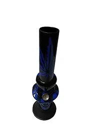 Metier 12 Inch Leaf Acrylic Smoking Bong (30 cm, Blue)-thumb2