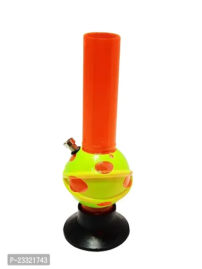 Metier 12 Inch Tall Single Bulb Acrylic Water Bong. Tube Diameter 5 cm - 1 Pc (30 cm, Orange)