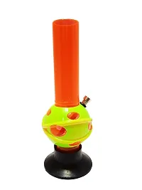 Metier 12 Inch Tall Single Bulb Acrylic Water Bong. Tube Diameter 5 cm - 1 Pc (30 cm, Orange)-thumb1