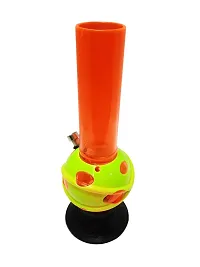 Metier 12 Inch Tall Single Bulb Acrylic Water Bong. Tube Diameter 5 cm - 1 Pc (30 cm, Orange)-thumb2