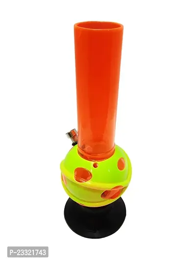 Metier 12 Inch Tall Single Bulb Acrylic Water Bong. Tube Diameter 5 cm - 1 Pc (30 cm, Orange)-thumb3