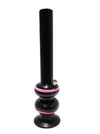 Metier 16 Inch Tall Double Bulb Acrylic Water Bong. Tube Diameter 5 cm - 1 Pc (40 cm, Opaque Black)-thumb2