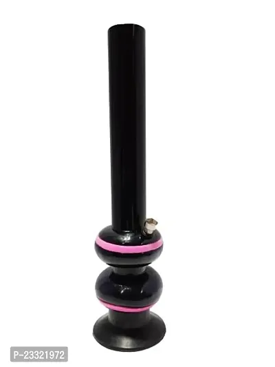 Metier 16 Inch Tall Double Bulb Acrylic Water Bong. Tube Diameter 5 cm - 1 Pc (40 cm, Opaque Black)-thumb3