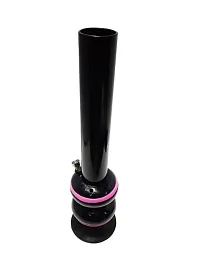 Metier 16 Inch Tall Double Bulb Acrylic Water Bong. Tube Diameter 5 cm - 1 Pc (40 cm, Opaque Black)-thumb3