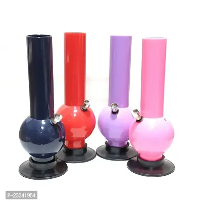 Metier 12 Inch Multi Colour Large Single Bulb Acrylic Bong (30 cm, Assorted Colours)