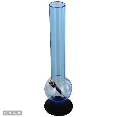 Metier 16 Inch Tall Single Bulb Acrylic Water Bong. (40 cm, Transparent Sky Blue)