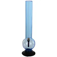 Metier 16 Inch Tall Single Bulb Acrylic Water Bong. (40 cm, Transparent Sky Blue)-thumb1