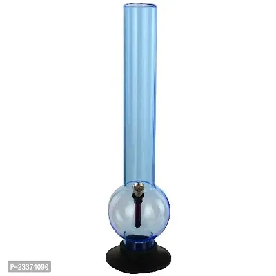 Metier 16 Inch Tall Single Bulb Acrylic Water Bong. (40 cm, Transparent Sky Blue)-thumb2