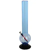 Metier 16 Inch Tall Single Bulb Acrylic Water Bong. (40 cm, Transparent Sky Blue)-thumb2