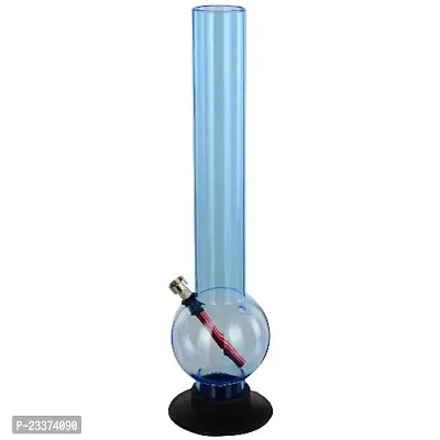 Metier 16 Inch Tall Single Bulb Acrylic Water Bong. (40 cm, Transparent Sky Blue)-thumb3