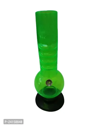 Metier 12 Inch Single Bulb Gripper Acrylic Smoking Bong, Hookah Water Pipe (30 cm, Transparent Green)-thumb4