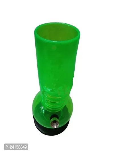 Metier 12 Inch Single Bulb Gripper Acrylic Smoking Bong, Hookah Water Pipe (30 cm, Transparent Green)-thumb3