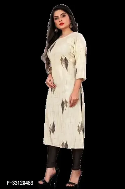 Stylish Khaki Crepe Kurta For Women-thumb4