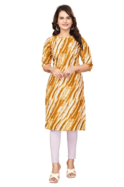 Stylish Crepe A-Line Printed Kurta