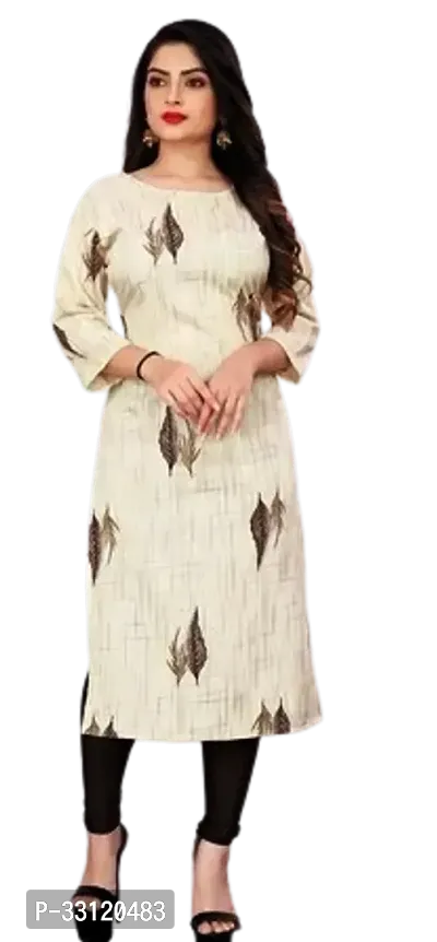 Stylish Khaki Crepe Kurta For Women-thumb0