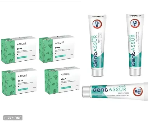 COMBO Dentassure toothpaste Toothpaste  (300 g, Pack of 3 ) WITH 4 ASSURE  NEEM SOAP-thumb0
