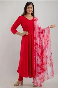 Designer Stylish Anarkali Kurti  Dupatta For Girls-thumb3