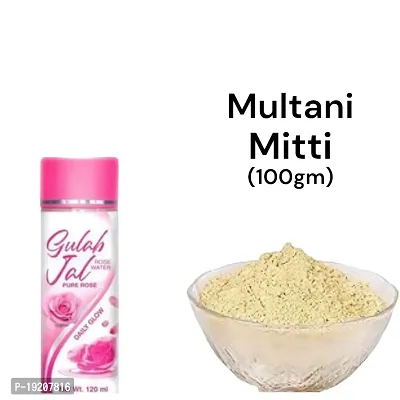 100% herbal Multani mitti powder (100gm) with rose water (120ml)