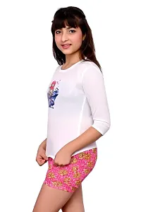 Girls sworts with top flower print-thumb3