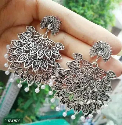 Elegant Women's Alloy Chandbali Earrings