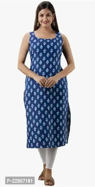 A-Line Blue  Rayon Kurta For Women-thumb0