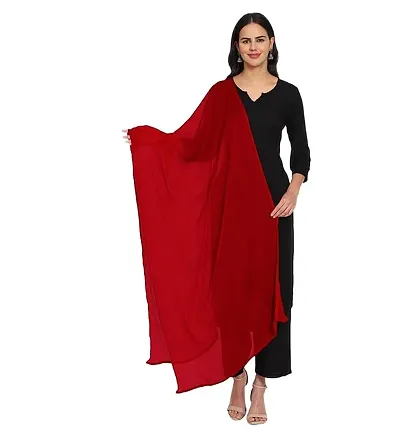 Trendy Chiffon Solid Casual Daily Use Dupatta For Women