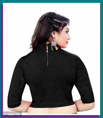 Reliable Black Cotton Blend Stitched Blouses For Women-thumb3