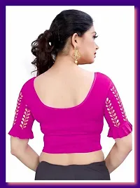 Reliable Pink Cotton Blend  Stitched Blouses For Women-thumb1