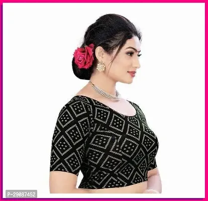 Reliable Black Cotton Blend Stitched Blouses For Women-thumb2